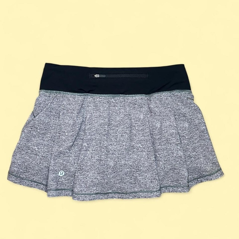 Lululemon Pace Rival Skirt Heathered Dark Grey Size 4